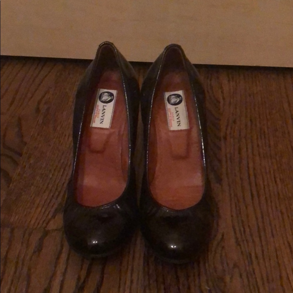 Lavin Patton leather ballerina toe shoe
